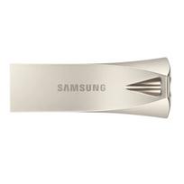 SAMSUNG BAR Plus USB Type-A 256GB 400MB/s read 110MB/s write resistant USB 3.1 Champagne Silver with key ring