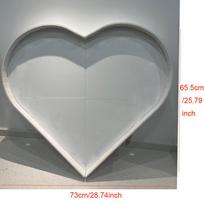 1 vnt. 73 cm širdelės formos pripildomo baliono rėmas be baliono laikiklio, tinkamas pasipiršimams, vestuvių metinėms, Valentino dienos dekoravimui, nuotraukų atributams gray