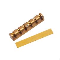 Guitar Brass Bridge Nut, Slotted Sturdy Easy to Install Musical Instrument Electric brown