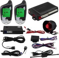 EASYGUARD 2 krypčių automobilio signalizacijos sistema EC203 su skystųjų kristalų pagerio ekranu, ultragarsiniu jutikliu ir smūgio jutikliu DC12V