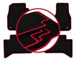 Velour floor mats with red edge for: Dodge RAM short DJ (2009-2019)