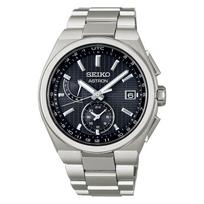 Seiko Astron NEXTER Saulės energija varomas Radijo bangomis valdomas laikrodis, Titano, SBXY067, Sidabrinis/Juodas