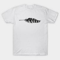 Men Black Print T-shirt Lucky Feather No-Cut Transfer Paper Print Cotton Tshirt XL balta
