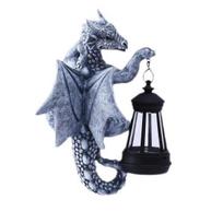 Šviečiantis Drakono apkabinėtojas Sodo drakono statula su saulės šviesa Derva Viduramžių fantazijos drakono skulptūra lauko kiemo dekorui Dovana drakonų mylėtojams Dragon