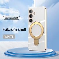 Prabangus metalinis laikiklis dėklas Samsung Galaxy S25 Ultra S24 Ultra Plus magnetinis apvalkalas dangtelis Samsung S24 Ultra juoda
