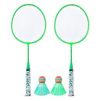 Vaikų badmintono raketė su 2 kamuoliukų rinkiniu lauko sporto žaidimas vaikams berniukams mergaitėms žaislas fluorescuojančiai žalia fluorescencinė žalia spalva