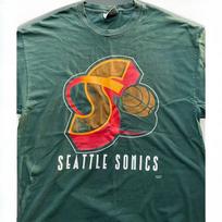 Seattle Sonics Krepšinio Logotipas Miško Žalias Grafinis 90-ųjų HN1700 Unisex Marškinėliai XXXXL