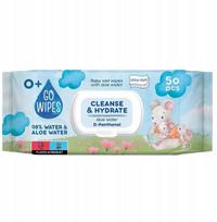 Drėgnos servetėlės kūdikiams Go Wipes Baby Cleanse&Hydrate, 50 vnt