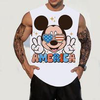 Vasarinis vyriškas marškinėlis su Disney Mikės Pūkuotuko paveikslėliu, apvalia iškirpte, trumpomis rankovėmis, gatvės stiliaus viršutinis drabužis, vyriški didelio dydžio drabužiai S