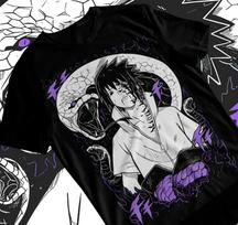 Sasuke Uchiha Manga Juostelė Naruto Anime Manga Unisex Marškinėliai T-Shirt Minkšti Marškinėliai Unisex Marškinėliai XXXXL