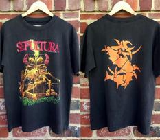Sepultura Arise Juodi Unisex Marškinėliai 90-ųjų Retro Stiliaus, Dvišaliai, Vyrams ir Moterims L