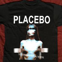 Retas! Placebo Band Juodi medvilniniai marškinėliai Unisex Koncertiniai S dydis iki 5XL SN568 Unisex Marškinėliai M white