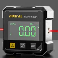 4-Side Magnetic Digital Angle Gauge With Laser Electronic Protractor Horizontometer Inclinometer Angle Ruler Slope Measuring