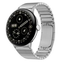 Nerūdijančio plieno dirželis Google Pixel Watch 4 45mm Vyriškas metalinis dirželis Google Watch Pixel 3 45mm Prabangūs apyrankės priedai for Pixel 4 45mm sidabras