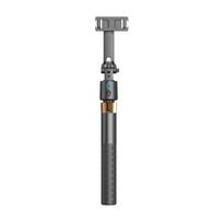 Selfie stick with automatic face tracking, 360 degree rotation and   control, expandable phone tripod with fill light