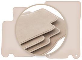 PREMIUM beige floor mats for: Mercedes SL R230 roadster 2001-2011