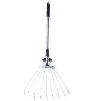 Teleskopinis metalinis grėblys Reguliuojamas sodo lapų grėblys Stovyklos grėblys Ištraukiamas metalinis 1