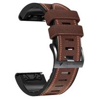 Klasikinė odinė silikoninė apyrankė skirta Garmin Fenix ​​7 7X 6 6X Pro 5 5X Plus 3HR 945 dirželis 26mm 22mm Tactix Bravo Delta Mk2 laikrodžio apyrankė Quickfit 22mm