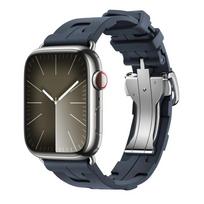 With Logo Kilim Single Tour Silicone Band Apple Watch Strap 46mm 42mm Strap For Iwatch 11 10 9 8 Ultra3 49mm 45mm 38mm Watchband Series 10 11 42mm&With Logo