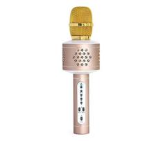 Karaokės mikrofonas 6W/5V 1500 mAh Bluetooth auksinis
