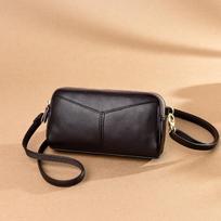 Mažas „crossbody“ krepšys, natūralios odos moteriškas nešiojamasis krepšys per petį Vienspalvis „Clutch“ moteriškas krepšys per petį gray