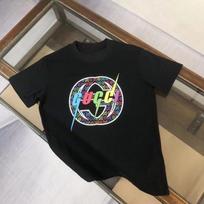 2025 m. nauja madinga medvilninė trumpomis rankovėmis marškinėlių su raidėmis porai (vyrams ir moterims) paprastas laisvalaikio apvaliu kaklu T-shirt S juoda