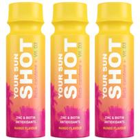 Jūsų „Sun Shot“ mangų gėrimas su vitaminu D3 apsaugai nuo saulės 80 ml x 3 vnt.