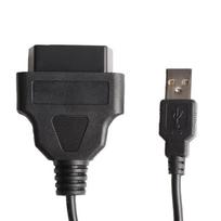1 vnt. 16 kontaktų OBD į USB prievado įkroviklio adapterio kabelio jungtis diagnostikos įrankis automobilių priedai