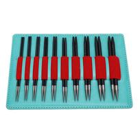 10 porų apvalių mezgimo virbalų rinkinys 2,75–6 mm, 12 cm ilgio, keičiami mezgimo virbalai su 40 cm, 60 cm, 80 cm, 100 cm laidais