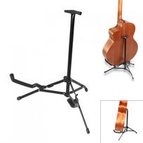 Metalinis juodas sulankstomas gitaros Ukulele stovas su stabiliu trikojo laikikliu