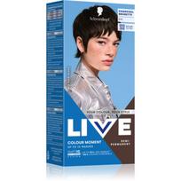 Schwarzkopf LIVE Colour Moment pusiau trumpalaikiai plaukų dažai atspalvis 010 Charcoal Brunette 50 ml