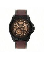 Bronson automatinis rudas LiteHide™ odinis laikrodis - ME3219 - Fossil ruda