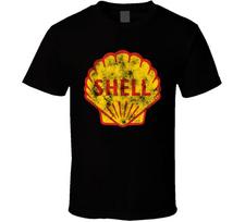 Shell Oil Racing Vintažinis Logotipas Unisex Marškinėliai S