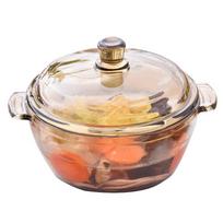 Levois 1000ml Amber High-Temperature Glass Crystal Bowls, Set of 2