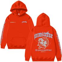 Vintažinis žuvų zodiako ženklas su gobtuvu James Arthur Merch Y2K megztinis Harajuku laisvalaikio Hip Hop gatvės apranga moterims vyrams mada aukštosios mados megztinis XS juoda