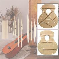 Akustinės gitaros eglės briaunų medienos rinkinys, tvirtinimo elementai, lengvas, remontui, tvirtas, pakeitimui, „pasidaryk pats“