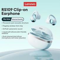 Originalios Lenovo RS109 Bluetooth 6.0 ausinės su klipsu OWS belaidės ausinės IMAX gilus bosas 360° erdvinis garsas atviros ausinės HD skambutis juoda