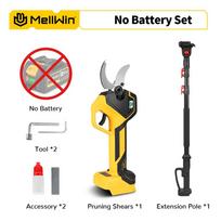 MELLWIN 2IN1 bešepetėlinis elektrinis stiebinis genėtuvas su 180CM prailginamu stiebu Sodo genėtuvas įrankis Makita 18V baterijai Without Battery