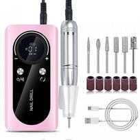 Professional Electric Nail Grinder Machine 45000RPM Rechargeable Toe Nail Grinder For Thick Toenails Manicure & Pedicure for Home Salon rožinė