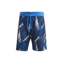 Adidas raidžių spaudos elastingas juosmuo plokščiu kampu maudymosi šortai vyrams Maudymosi šortai mėlyni FJ3908 36
