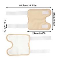 Castor Oil Knee Pads - Reusable Cotton Wrapping Knee Support Brace for Joint Pain Relief, Comfortable Adjustable Straps