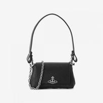 Vivienne Westwood Vegan Saffiano Small Chain Crossbody Bag 46030001ws000bn401i blacks
