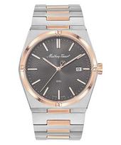 Mathey-Tissot Zeus Two Tone Stainless Steel Black Dial Quartz H118RS Men's Watch juoda