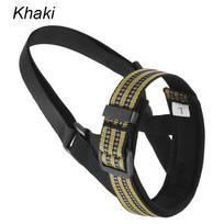 Reflective Tactical Dog Muzzle Anti-Bark Training Lead Rope Guide Pet Mouth Cover for Medium to Big Dog Training Accessories S raudona