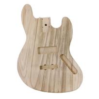 Rankų darbo medinis bosinės gitaros korpusas Medinė gitaros statinė Gitaros DIY dalys 1 beige