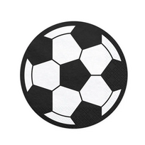 Popierinės servetėlės kamuolio formos „Futbolas“ – futbolo tema, 20 vnt., 13.5 x 13.5 cm