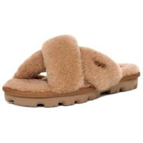 UGG Fluff Madingi Patogūs Vienspalviai Neslystantys Šlepetės Moteriškos basutės Ruda 1107955-CHE 38