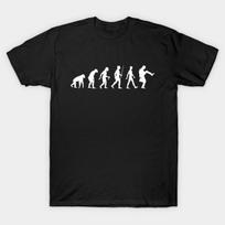 Men Black Print T-shirt Evolution No-Cut Transfer Paper Print Cotton Tshirt 4XL juoda