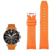 22 mm guminė laikrodžio apyrankė skirta Tissot 1853 Starfish Diving T120 išlenkto galo silikono dirželis T120417A serijos riešo apyrankė vyriška 22mm