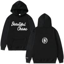 KATSEYE GRAŽUS CHAOSAS Hoody Madingas Laisvalaikio Hoody Gerbėjų Dovanoms Madingi Gatvės Drabužiai Moterims Vyrams Ilgomis Rankovėmis Megztiniai XS juoda